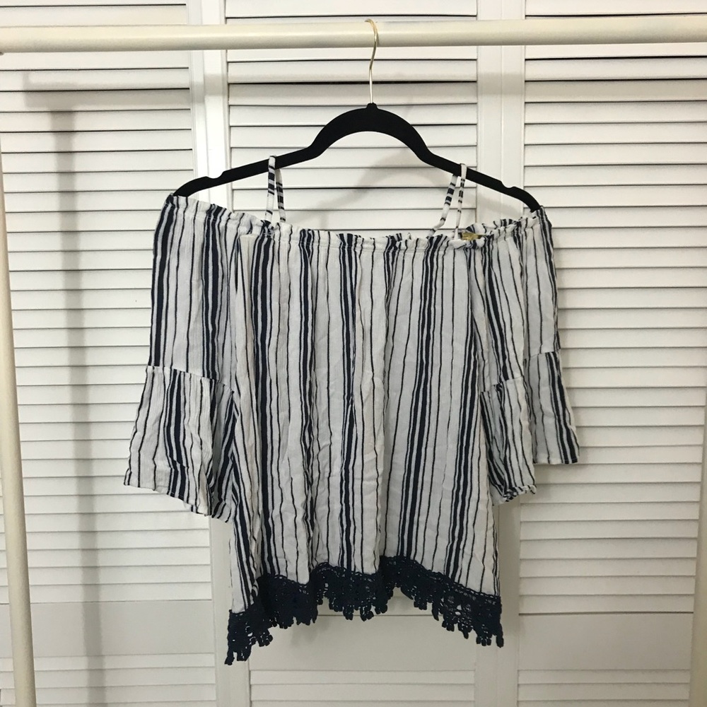 Off The Shoulder Ruffle Shirt